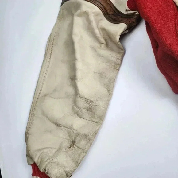 Vintage Louisville Slugger Wool and Leather Varsity Jacket Men’s Size Small - Picture 3 of 9